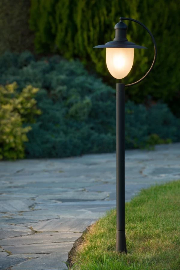 Lucide ARUBA - Lamp post - Ø 25 cm - 1xE27 - IP44 - Black - atmosphere 2